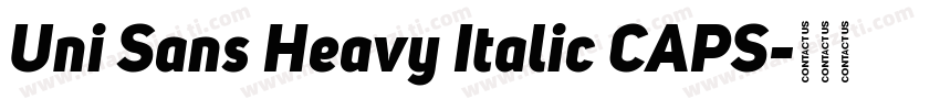 Uni Sans Heavy Italic CAPS字体转换